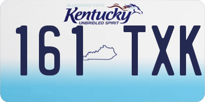 KY license plate 161TXK