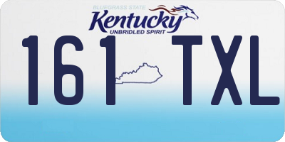 KY license plate 161TXL