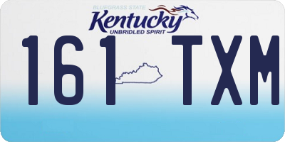 KY license plate 161TXM