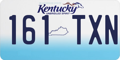 KY license plate 161TXN