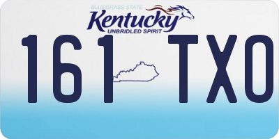 KY license plate 161TXO