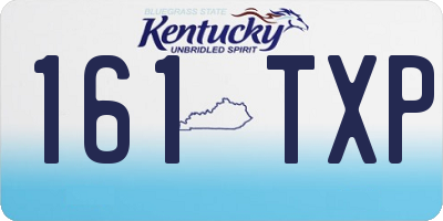 KY license plate 161TXP