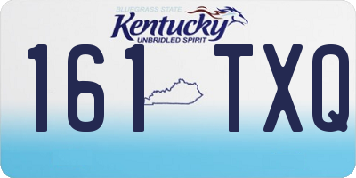 KY license plate 161TXQ