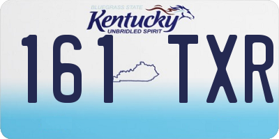 KY license plate 161TXR