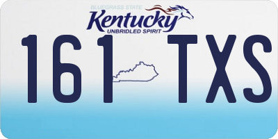 KY license plate 161TXS