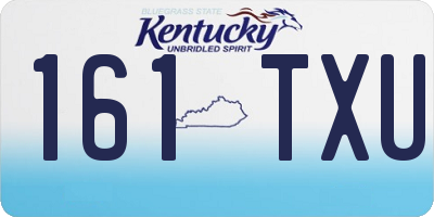 KY license plate 161TXU