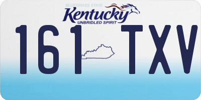 KY license plate 161TXV