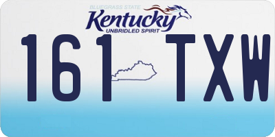 KY license plate 161TXW