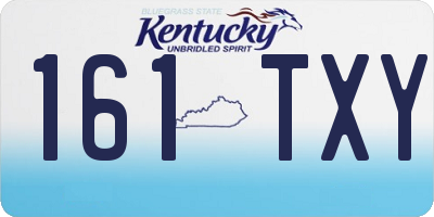 KY license plate 161TXY