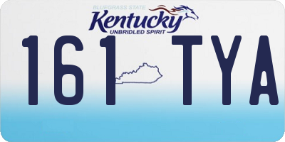 KY license plate 161TYA