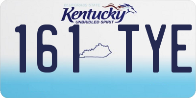 KY license plate 161TYE