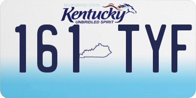 KY license plate 161TYF