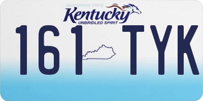 KY license plate 161TYK