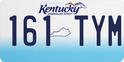KY license plate 161TYM