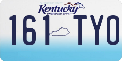 KY license plate 161TYO