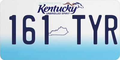 KY license plate 161TYR