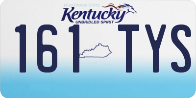 KY license plate 161TYS