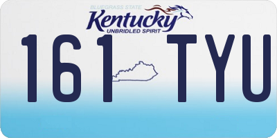 KY license plate 161TYU