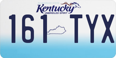 KY license plate 161TYX