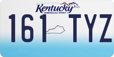 KY license plate 161TYZ