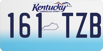 KY license plate 161TZB