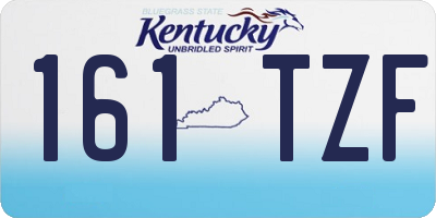 KY license plate 161TZF