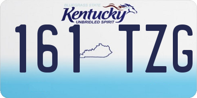 KY license plate 161TZG