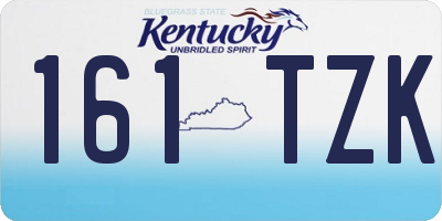 KY license plate 161TZK