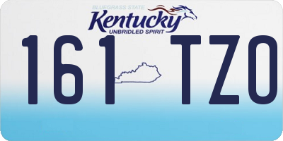 KY license plate 161TZO