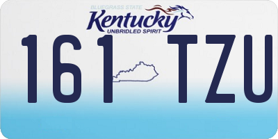 KY license plate 161TZU