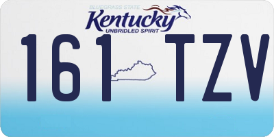 KY license plate 161TZV