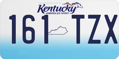 KY license plate 161TZX