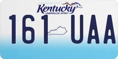KY license plate 161UAA
