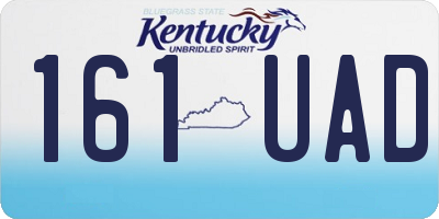 KY license plate 161UAD