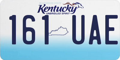 KY license plate 161UAE