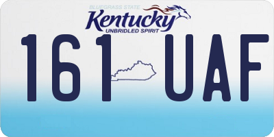 KY license plate 161UAF