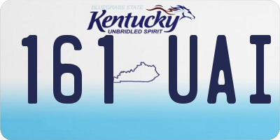KY license plate 161UAI