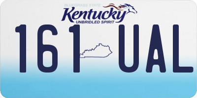 KY license plate 161UAL