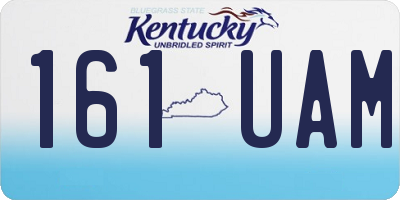 KY license plate 161UAM