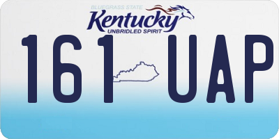 KY license plate 161UAP