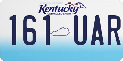 KY license plate 161UAR