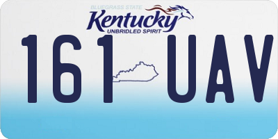KY license plate 161UAV