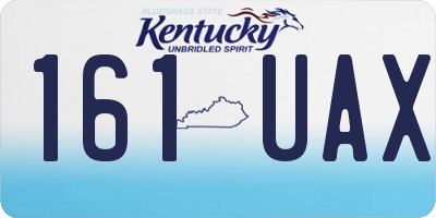 KY license plate 161UAX