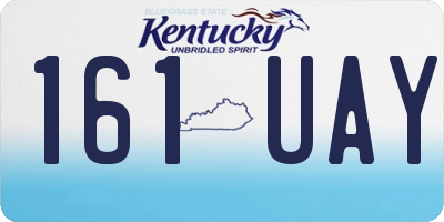 KY license plate 161UAY