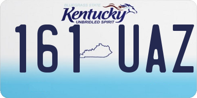KY license plate 161UAZ