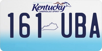 KY license plate 161UBA
