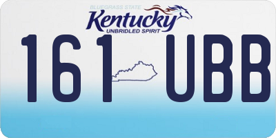 KY license plate 161UBB