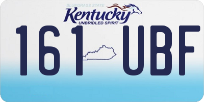 KY license plate 161UBF