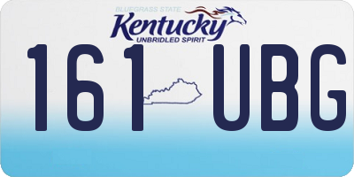 KY license plate 161UBG