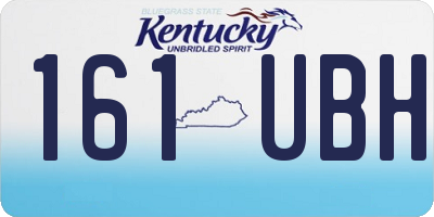 KY license plate 161UBH